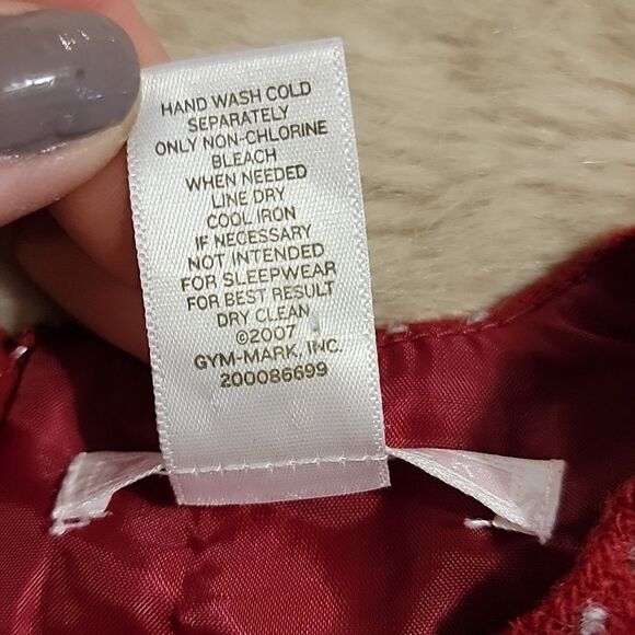 JANIE AND JACK RED WOOL SLEEVELESS POLKA DOT DRESS, SIZE 12-18 MONTHS - NWOT - Picture 7 of 10